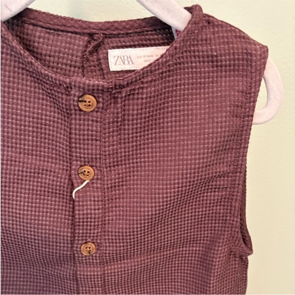 ZARA WAFFLE LONG JUMPSUIT - Picture 7 of 12